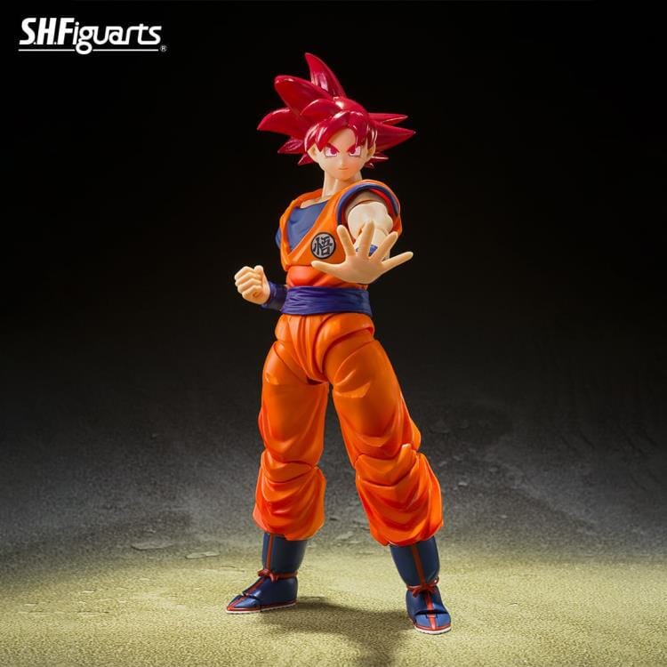 Dragon Ball Super S.H.Figuarts Super Saiyan God Goku (Saiyan God Instilled with the Light of Righteous Hearts) (Reissue) - Image 2