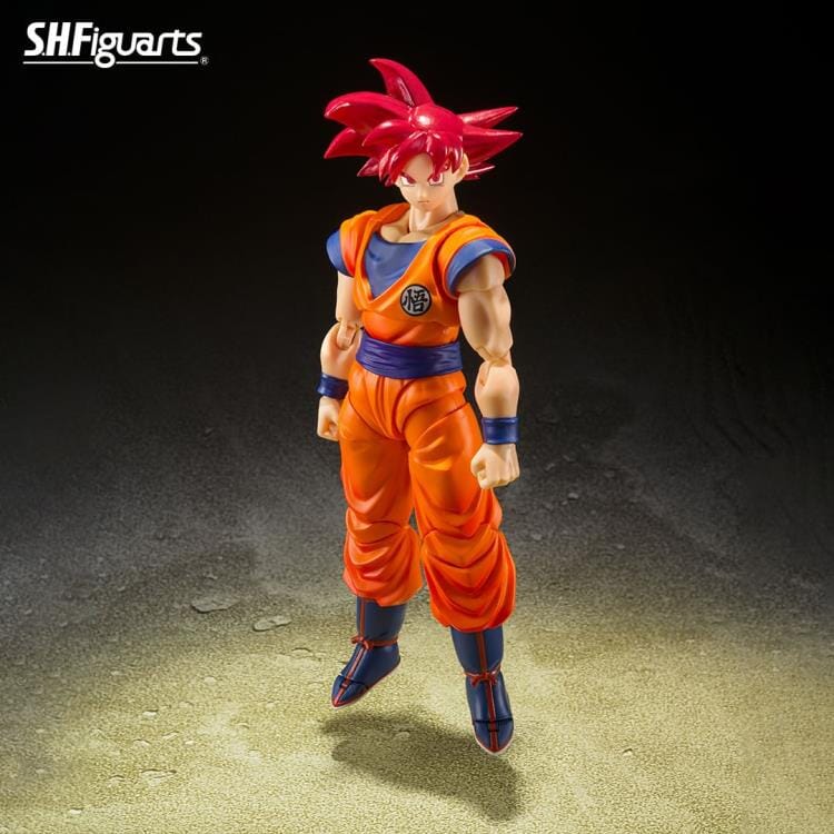 Dragon Ball Super S.H.Figuarts Super Saiyan God Goku (Saiyan God Instilled with the Light of Righteous Hearts) (Reissue) - Image 3