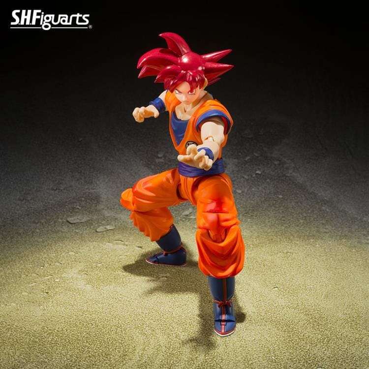 Dragon Ball Super S.H.Figuarts Super Saiyan God Goku (Saiyan God Instilled with the Light of Righteous Hearts) (Reissue) - Image 6
