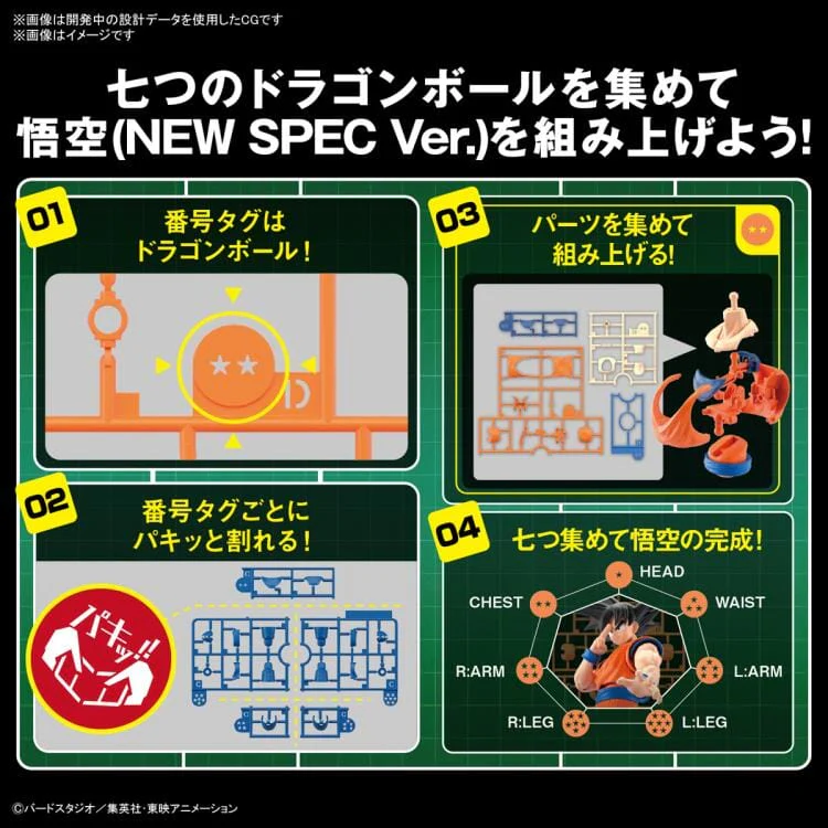 Dragon Ball Z Figure-rise Standard Goku (New Spec Ver.) Model Kit - Image 3