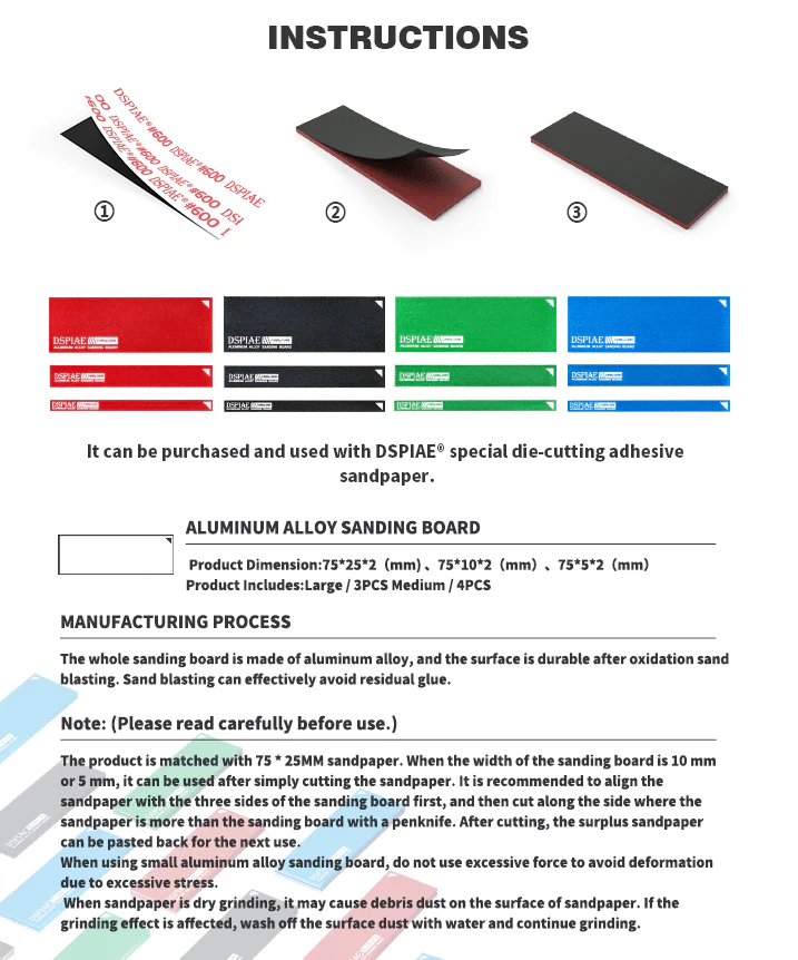 DSPIAE AS Aluminum Alloy Sanding Board - Image 5