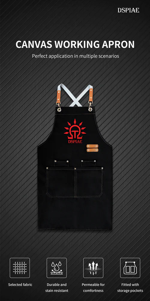 DSPIAE CAN-01 Canvas Working Apron - Image 7