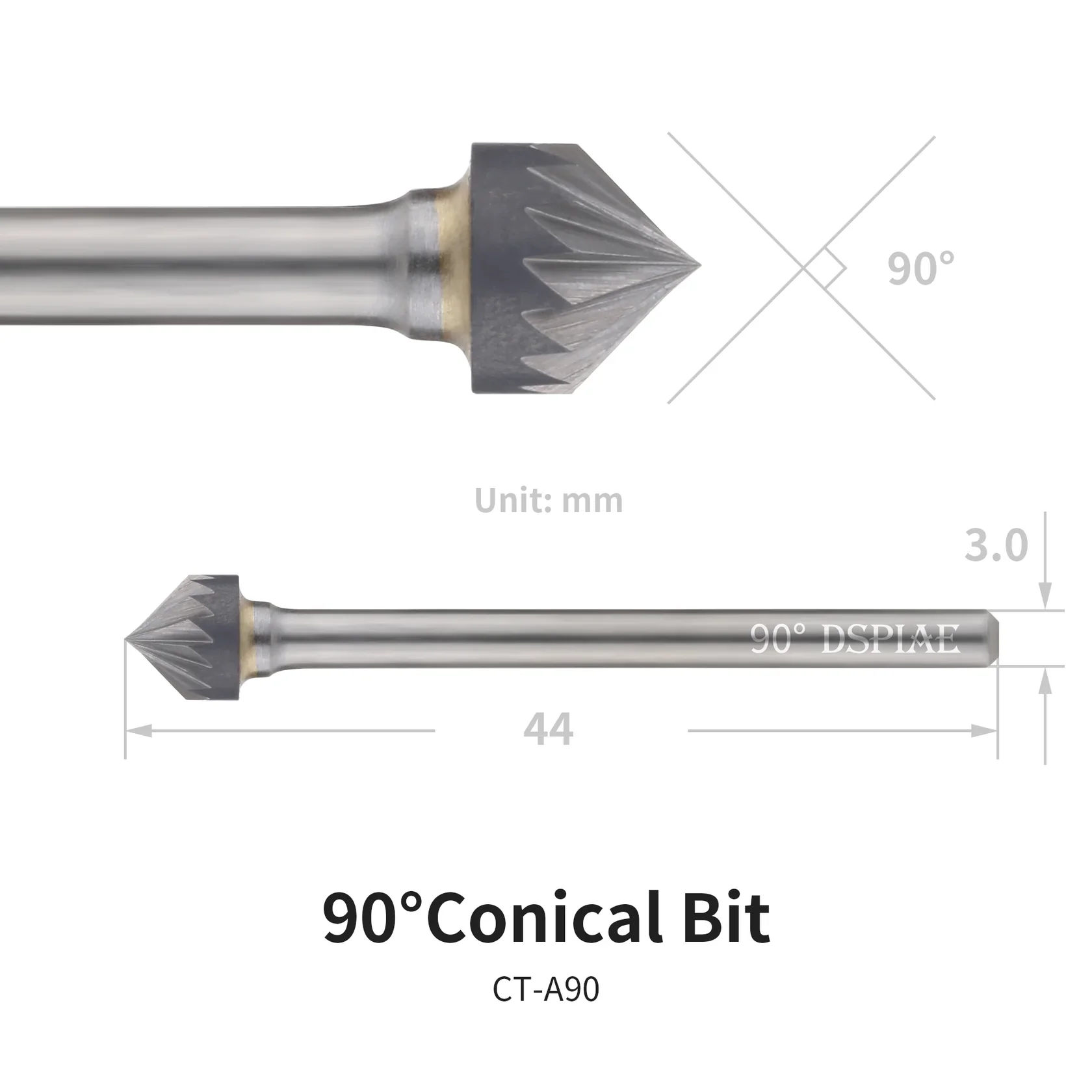 DSPIAE CT-A90 90 Degree Conical Bit - Image 2