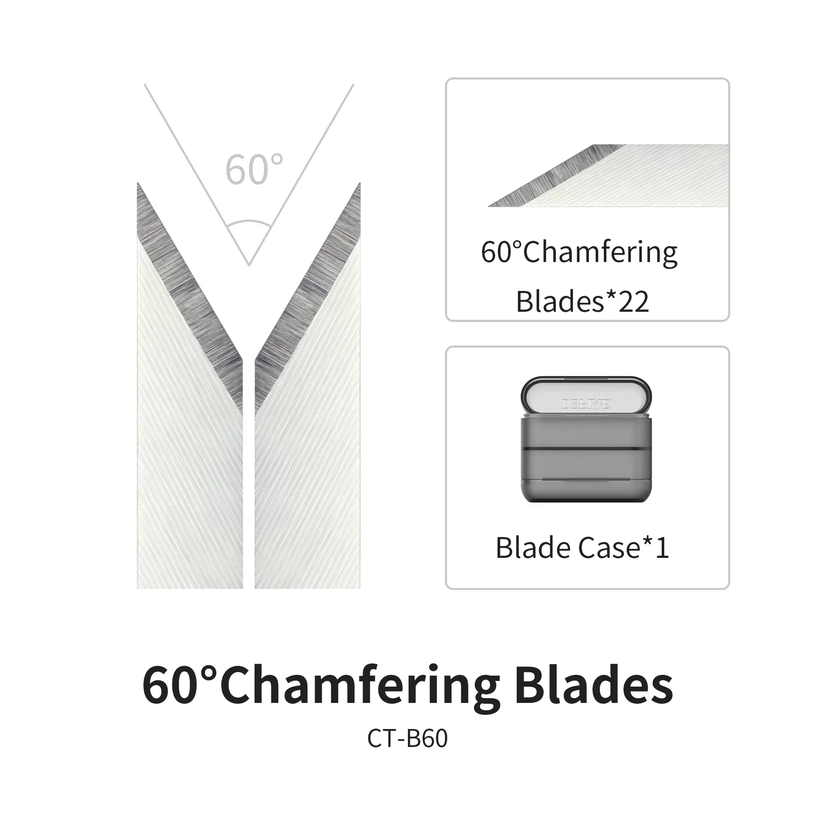 DSPIAE CT-B60 60 Degree Chamfering Blades - Image 2