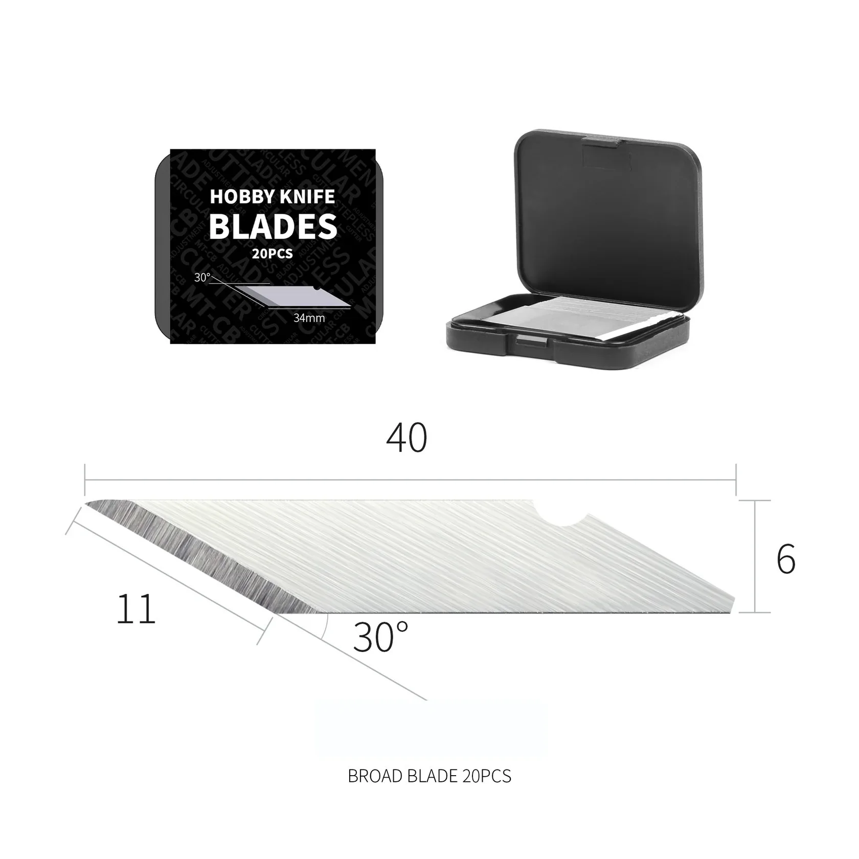 DSPIAE DK-B01 Diablo Spare Blades (Broad Blades) (20pcs)