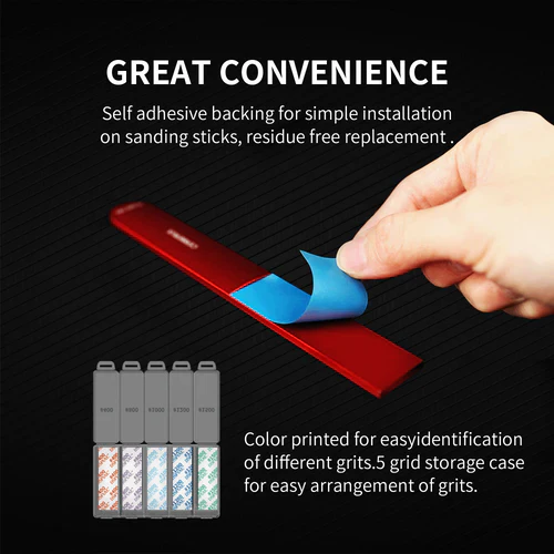 DSPIAE DSP-S01 Reusable Adhesive Sandpaper Set #400-#1500 (100pcs) - Image 4