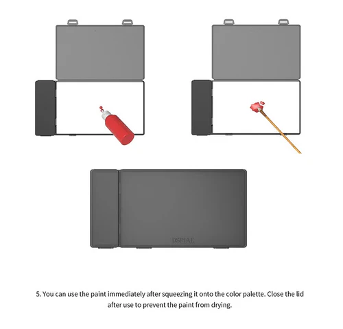 DSPIAE MP-01 Moisture-Retaining Palette for Acrylic Paints - Image 8
