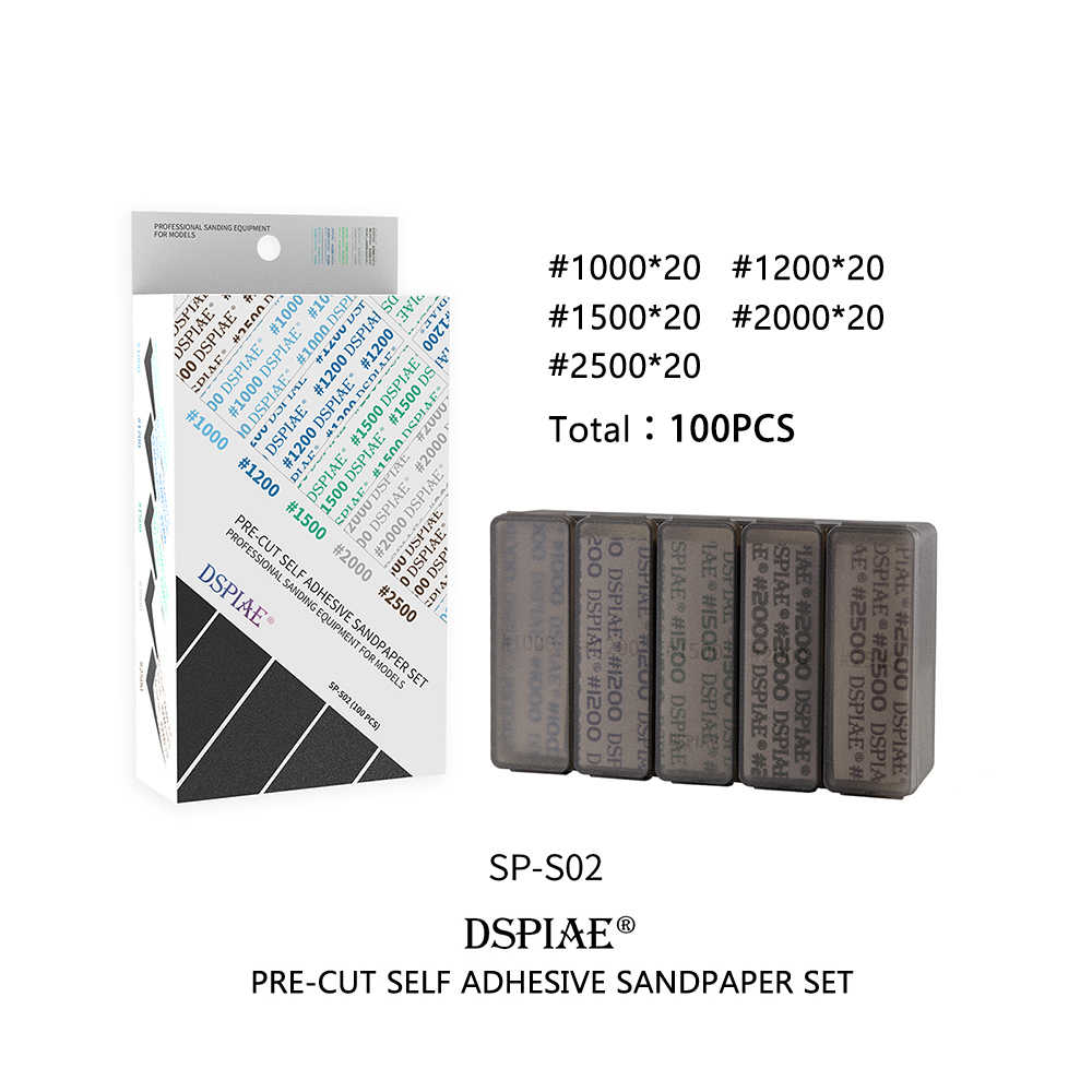 SP-S02 Fine Mesh Adhesive Sandpaper Set GRIT #1000-#2500 (100 pieces)