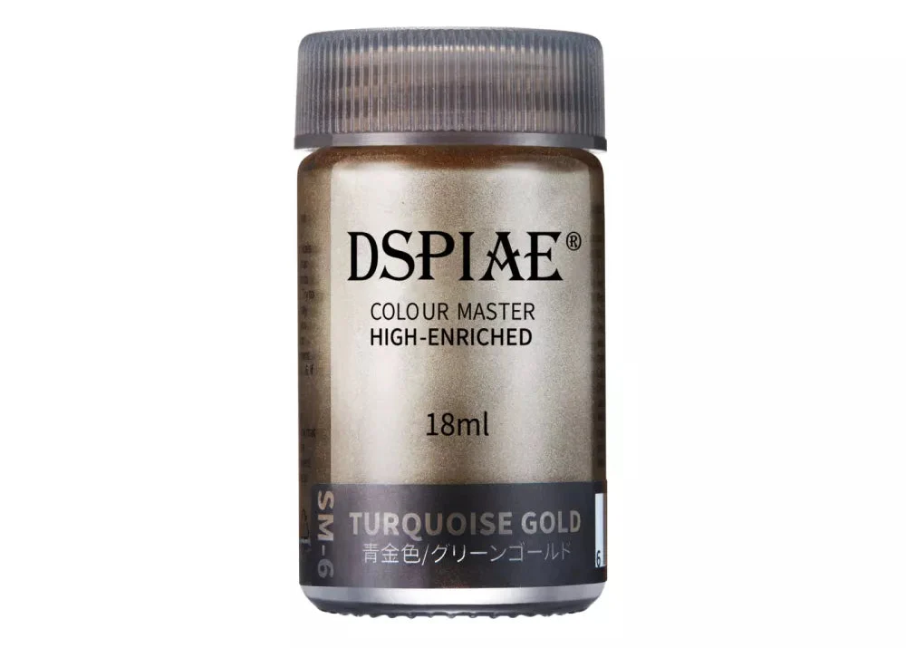 DSPIAE SM-6 Lacquer Super Metallic Color Turquoise Gold