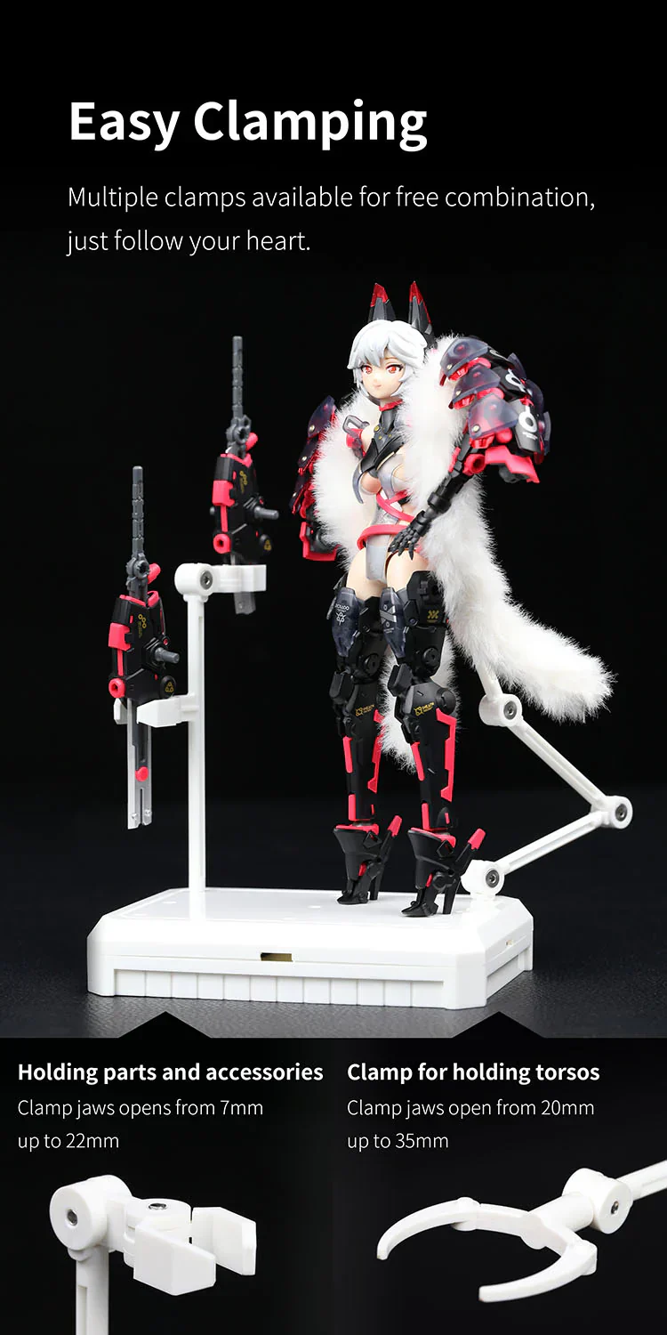 DSPIAE UMS-01WT General Purpose Model Display Stand (White) - Image 3