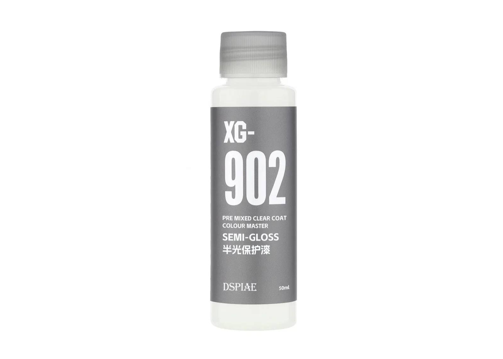 DSPIAE XG-902 Water Based Pre-Mixed Paint - Clear Coat (Semi-Gloss) 50ML