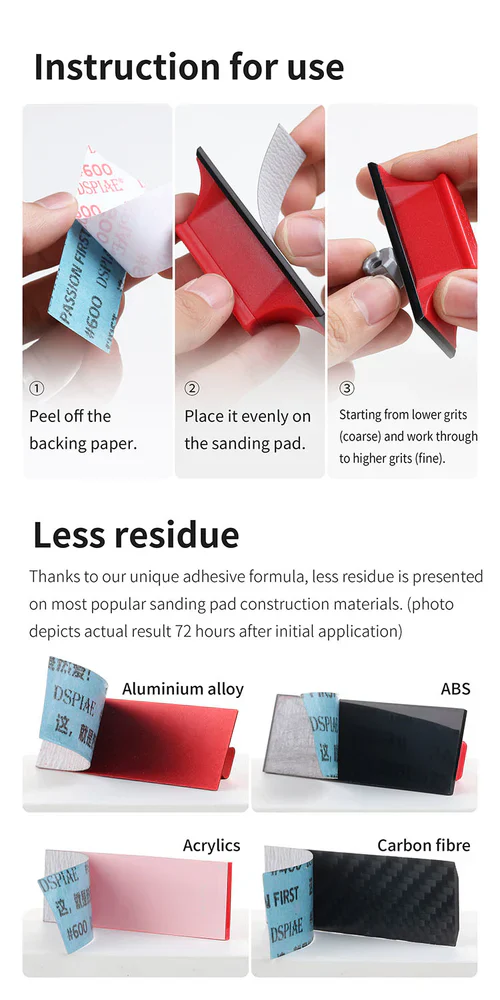 DSPIAE XSP-S01 Composite Adhesive Sandpaper Set - Image 9