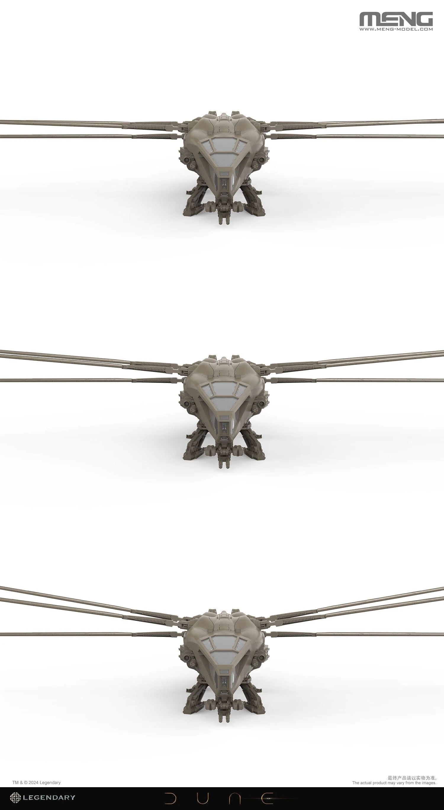 Dune (2021) DS-009 Harkonnen Ornithopter 1/72 Scale Model Kit - Image 9