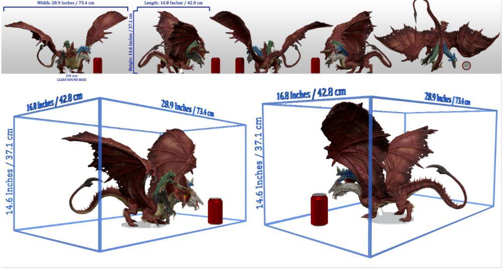 Dungeons & Dragons Icons of the Realms Gargantuan Tiamat Premium Painted Figure - Image 2