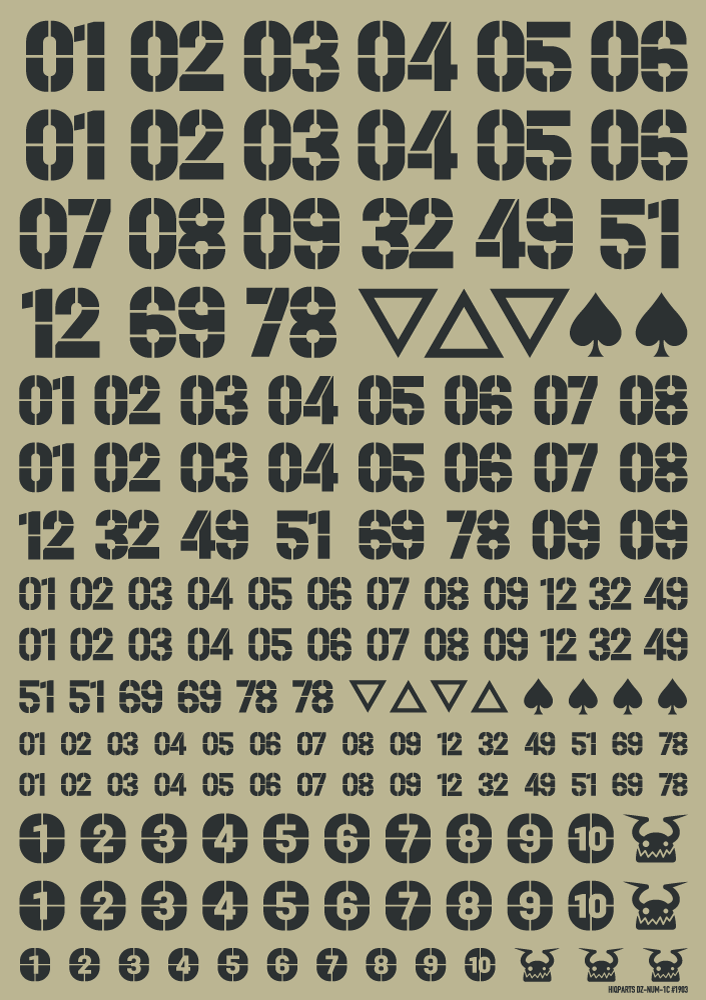 DZ Number Decal Dark Grey(1pc) - Image 2