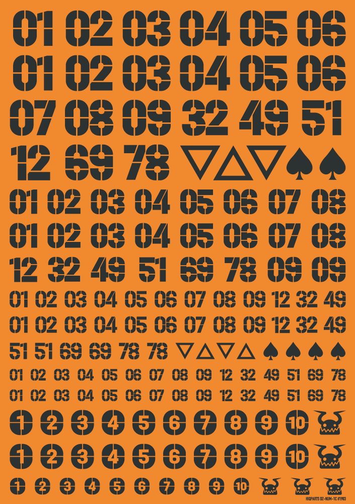 DZ Number Decal Dark Grey(1pc) - Image 3