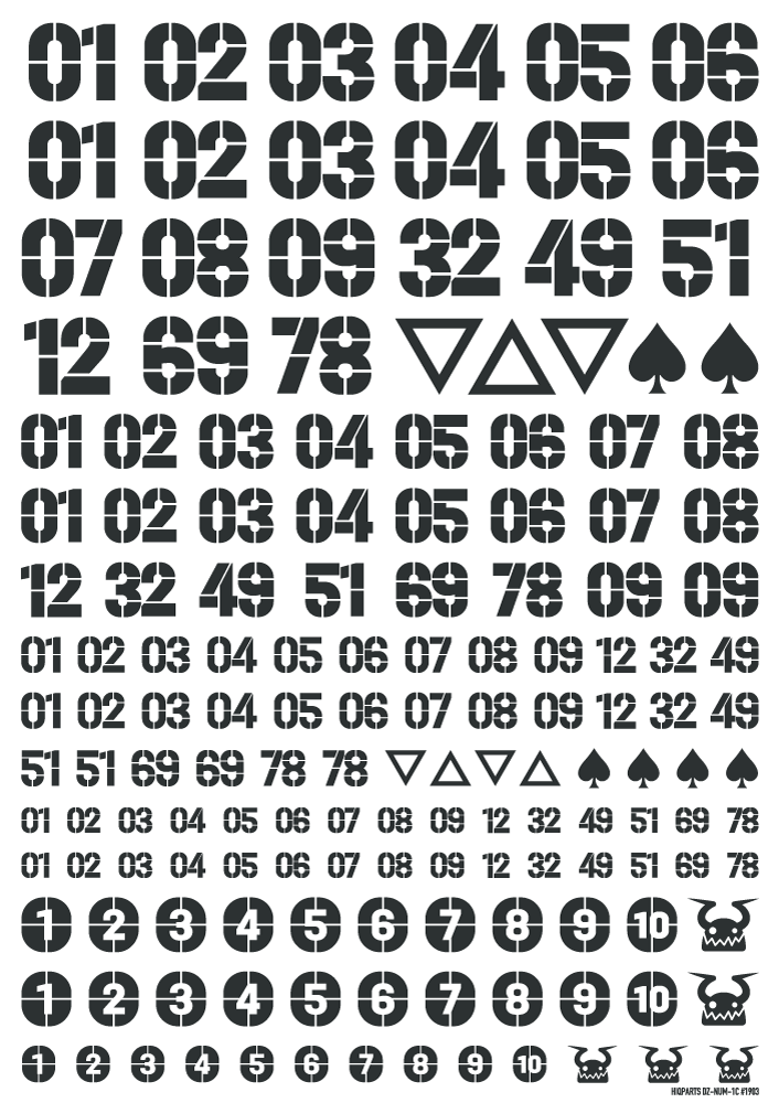 DZ Number Decal Dark Grey(1pc) - Image 4