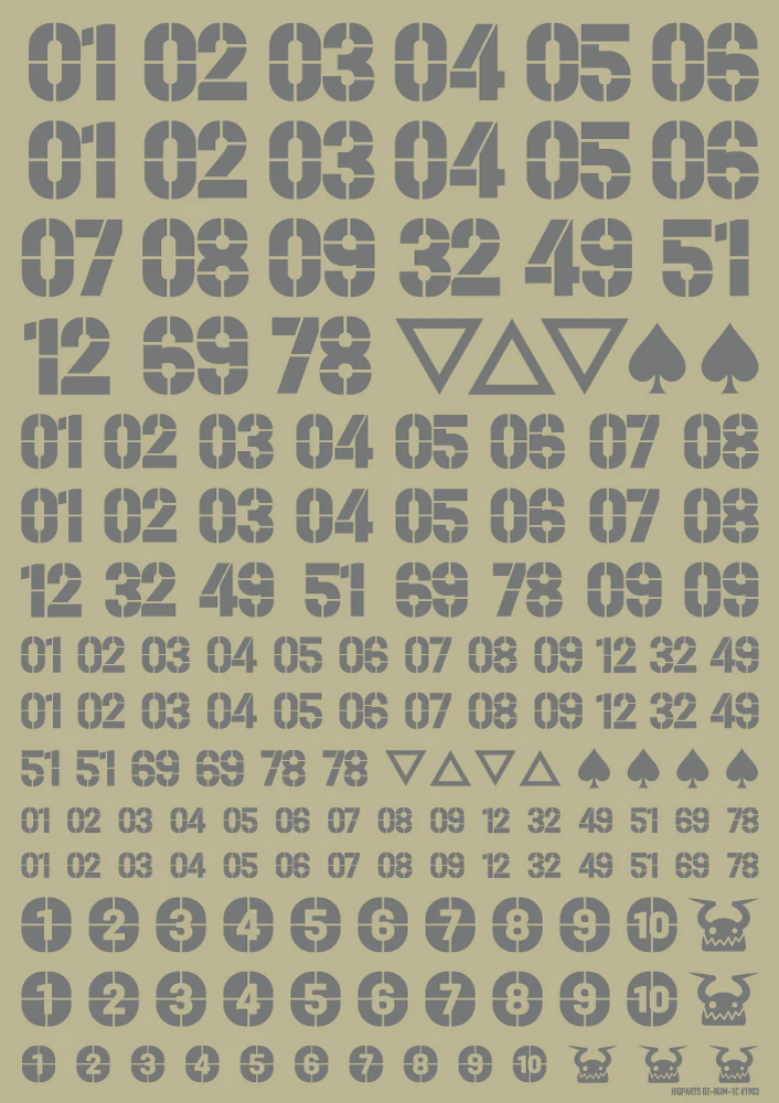 DZ Number Decal Grey(1pc) - Image 2