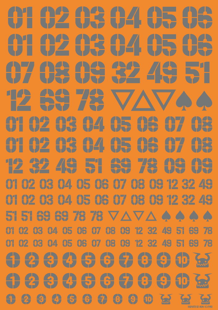 DZ Number Decal Grey(1pc) - Image 3