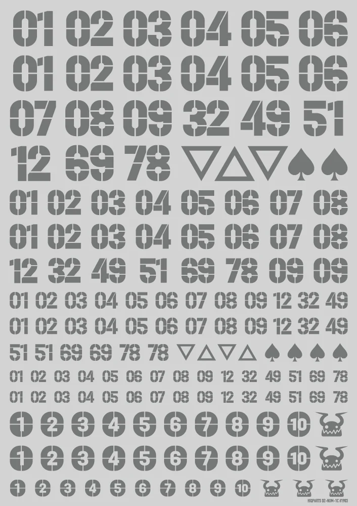 DZ Number Decal Grey(1pc) - Image 4