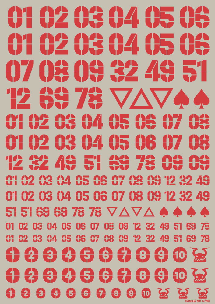 DZ Number Decal Red(1pc) - Image 4