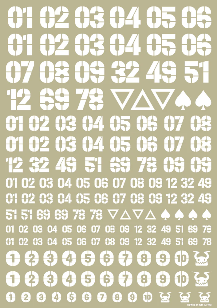 DZ Number Decal White(1pc) - Image 2