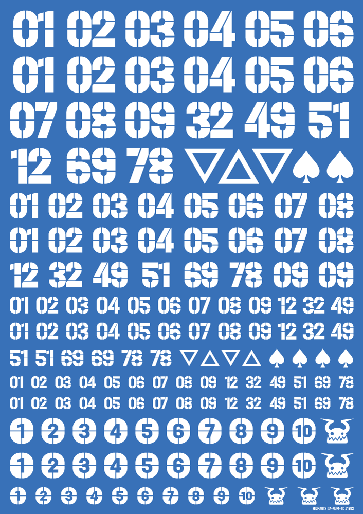 DZ Number Decal White(1pc) - Image 3