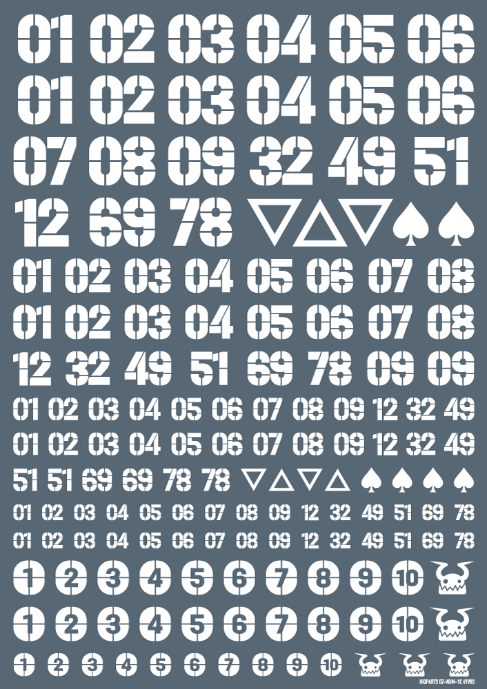 DZ Number Decal White(1pc) - Image 4