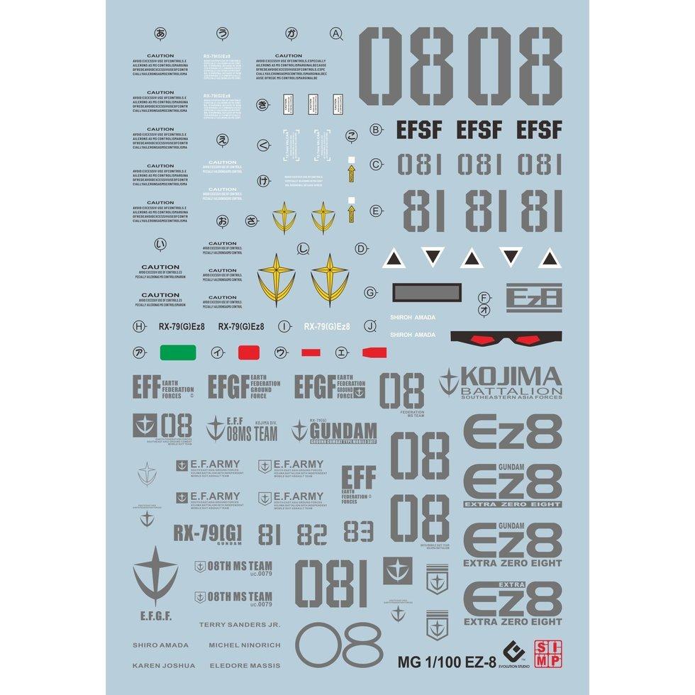 E39 MG Gundam EZ-8 Decal Sheet - Image 2