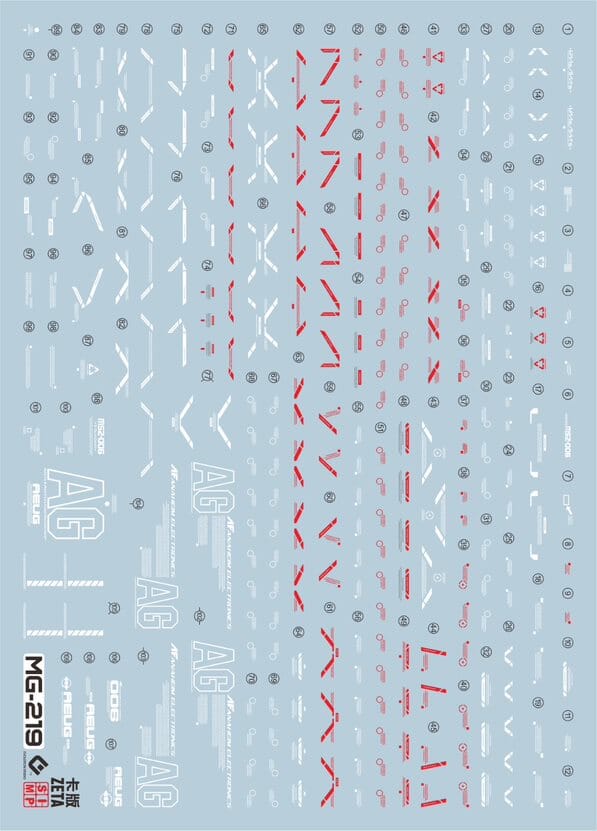 E62 MG Zeta Gundam Ver. Ka Decal Sheet - Image 2