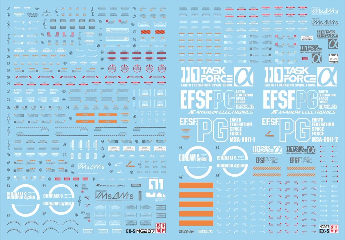 E64 MG Ex-S / S Water Decal Sheet - Image 2