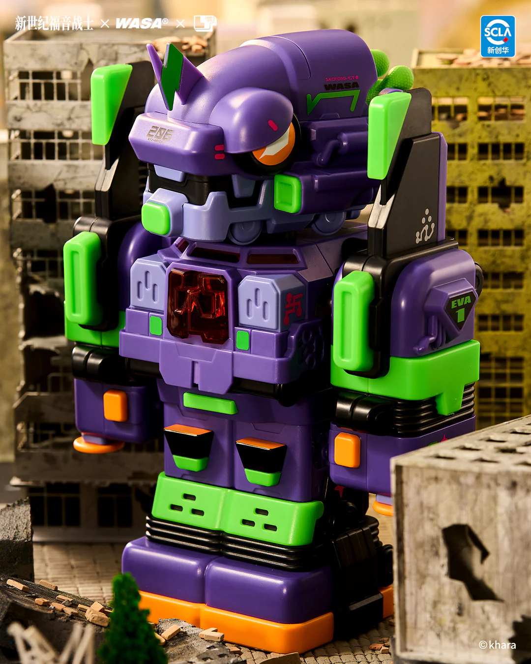 Evangelion x WASA Super Train Combined Robot EVA206 Series Box of 4 Random Figures - Image 30