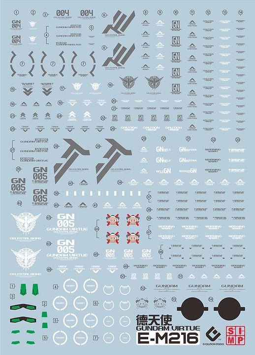 F50 MG Gundam Virtue & Nadleeh Decal Sheet - Image 2