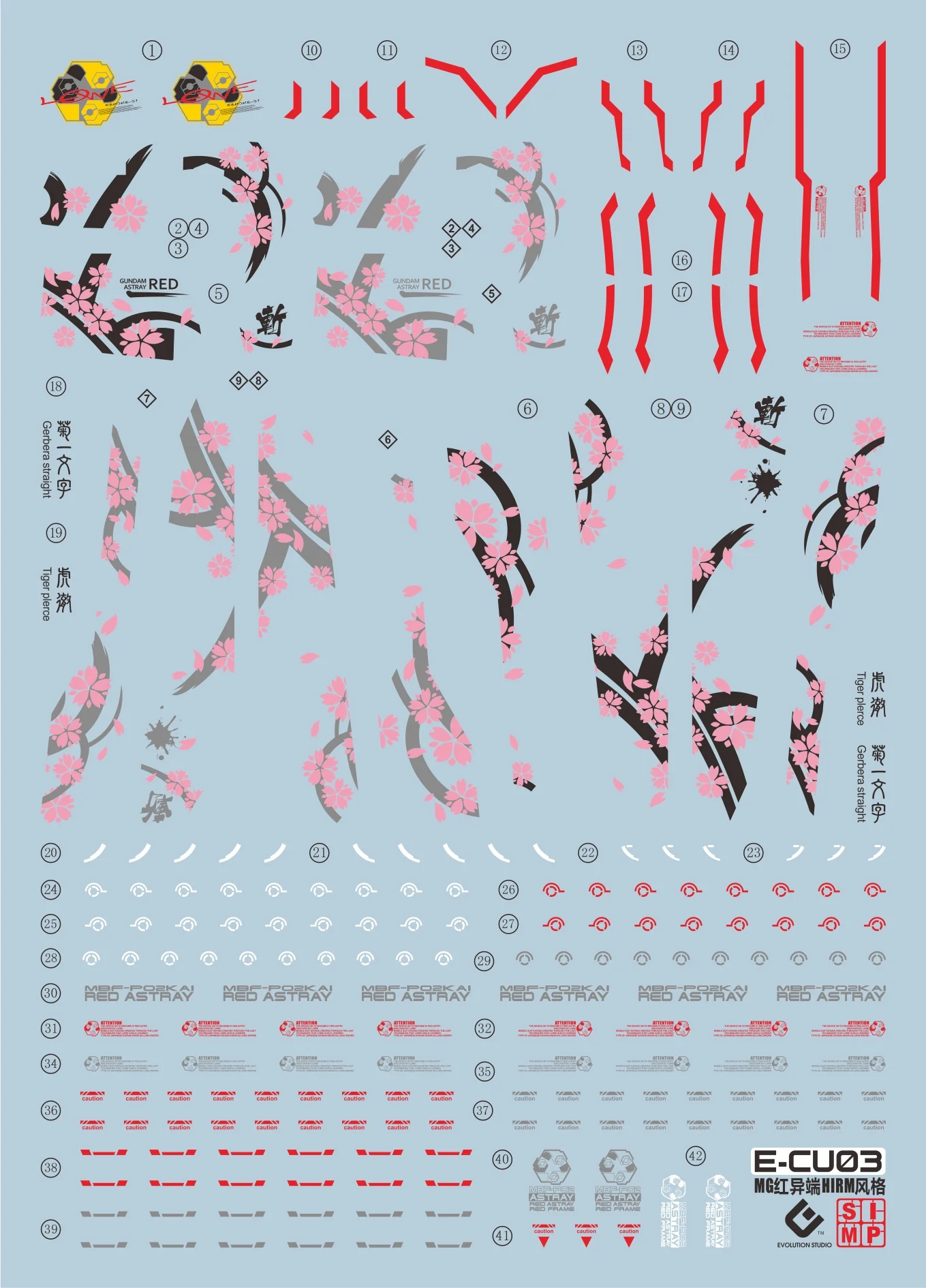 F56 Astray Red Frame HIRM Decal Set - Image 2