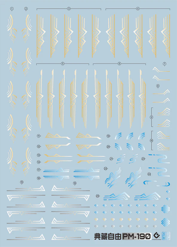 F61 MG 2.0 Freedom Gundam China SP Water Decal Sheet - Image 2