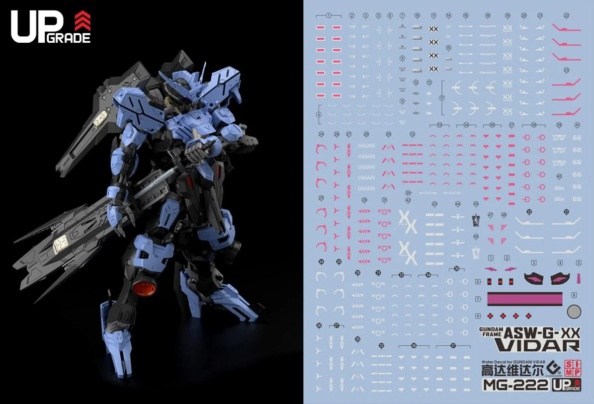 F70 MG Gundam Vidar Water Slide Decal