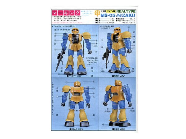 First Gundam 1/100 MS-05 Zaku I (Real Type) - Image 5
