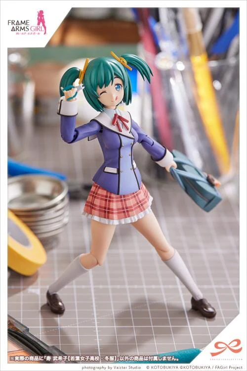 Frame Arms Girl Sousai Shoujo Teien Wakaba Girls' High School Winter Clothes Bukiko Kotobuki 1/10 Scale Model Kit - Image 2