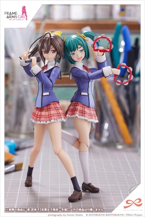 Frame Arms Girl Sousai Shoujo Teien Wakaba Girls' High School Winter Clothes Bukiko Kotobuki 1/10 Scale Model Kit - Image 3