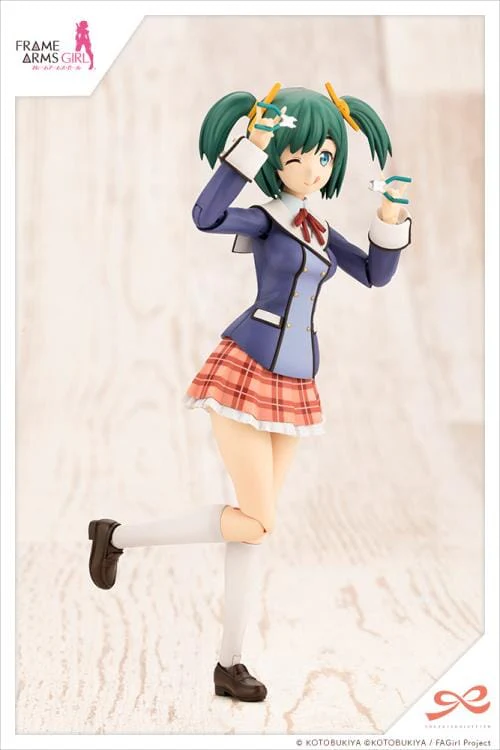 Frame Arms Girl Sousai Shoujo Teien Wakaba Girls' High School Winter Clothes Bukiko Kotobuki 1/10 Scale Model Kit - Image 4