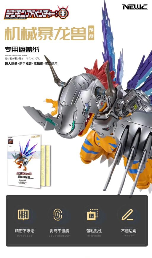 FRS Amplified Metal Greymon Pack Pre-Cut Masking - Image 5