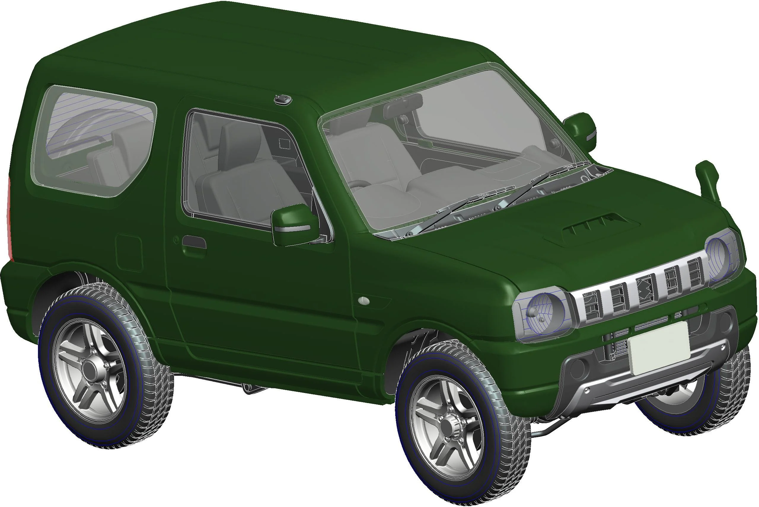 Fujimi 1/24 Suzuki Jimny JB23 (Rand Venture/Cool Khaki Pearl Metallic) - Image 3