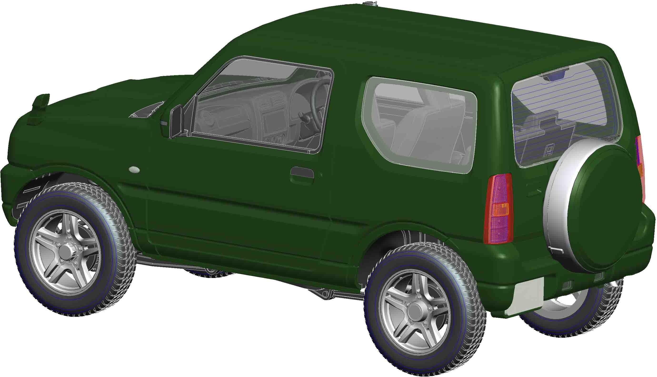 Fujimi 1/24 Suzuki Jimny JB23 (Rand Venture/Cool Khaki Pearl Metallic) - Image 4
