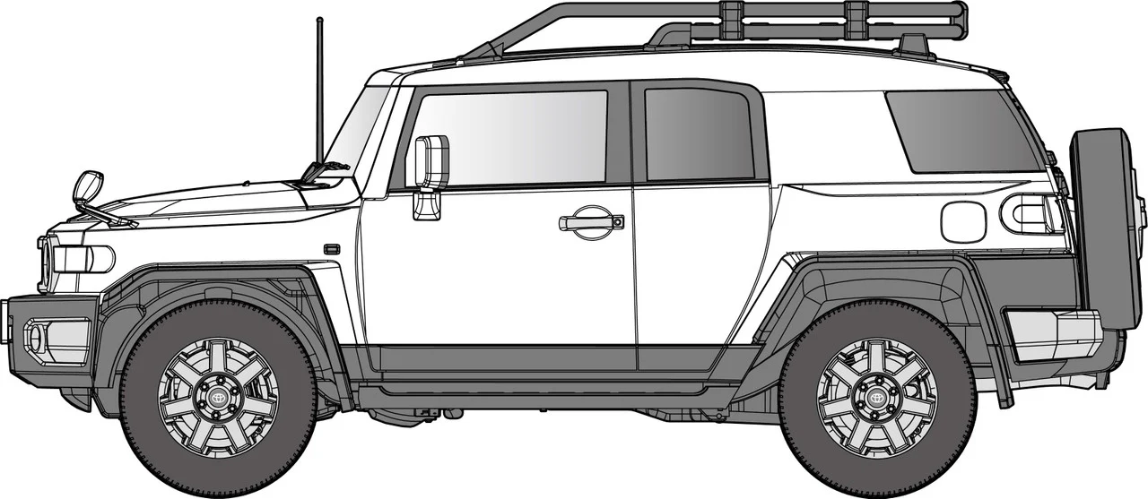Fujimi 1/24 Toyota FJ Cruiser (Non Color) - Image 2