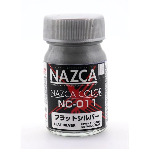 Gaia NAZCA Color NC-011 Matte Metallic Flat Silver 15ML