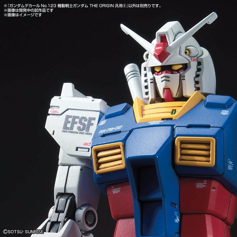 GD-123 HG GUNDAM THE ORIGIN SERIES 4 DECAL - Image 3