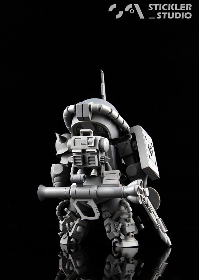 GK white model SD ZAKU high mobility Resin Kit - Image 9