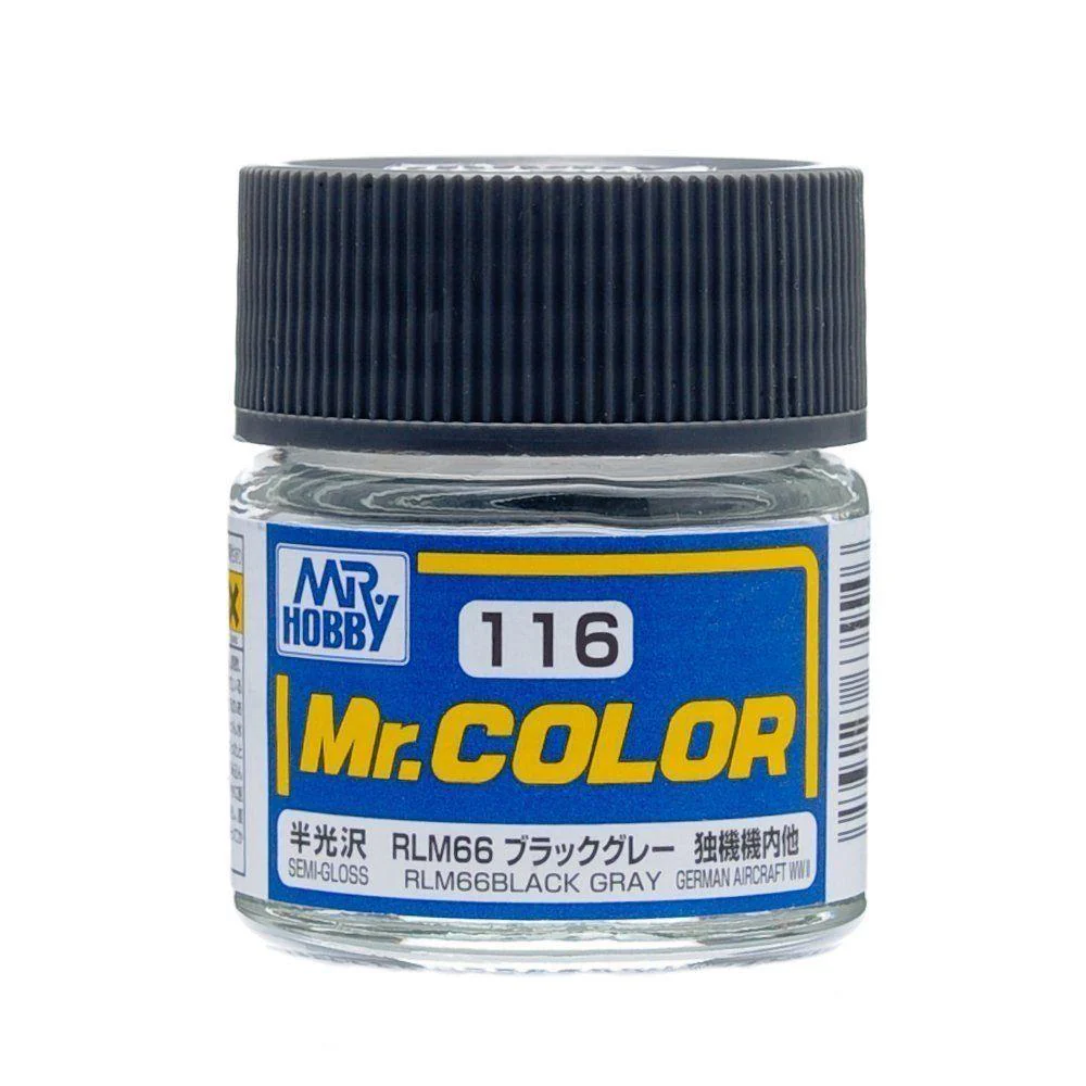 GNZ-C116: C116 Semi Gloss RLM66 Black Gray 10ml