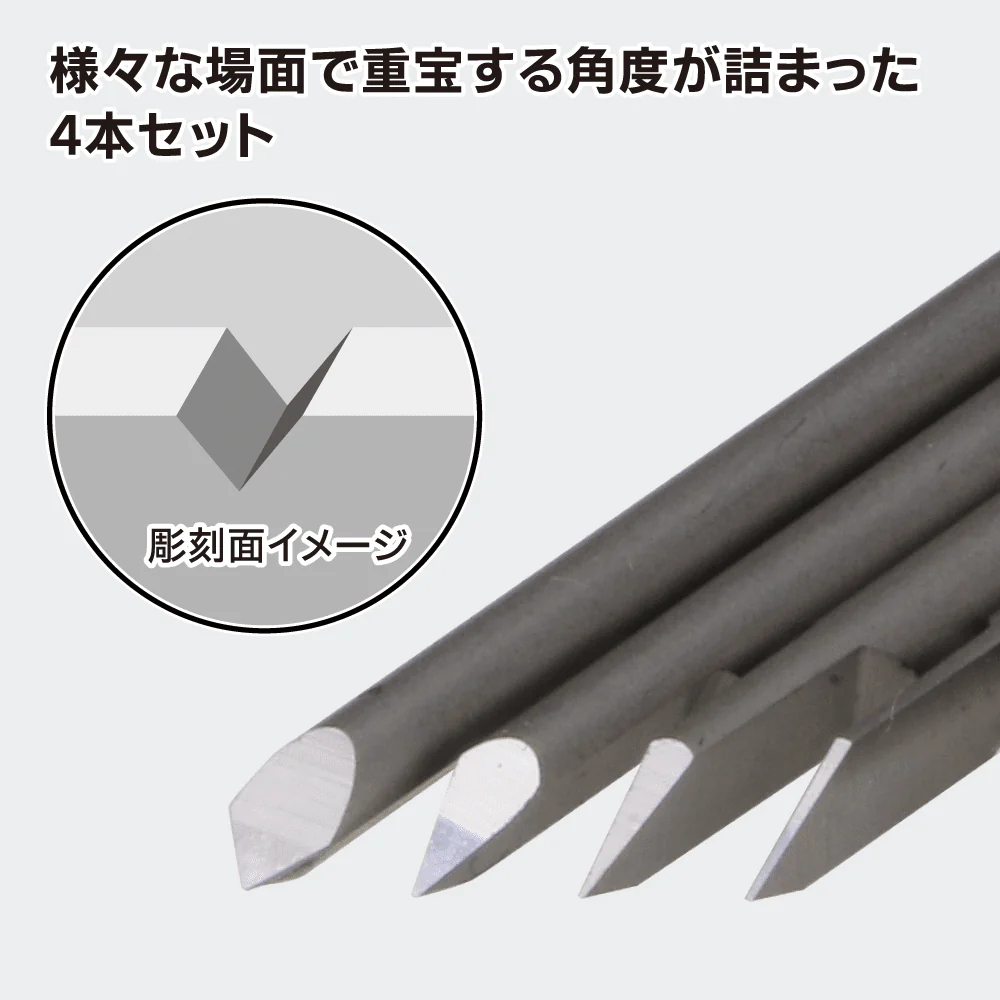 GodHand BBS-05-90 Bit Blade V-shaped Edge [4PC Set] - Image 4