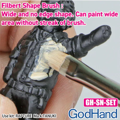 GodHand GH-EBRSP-SN-SET Brushwork Semi-PRO 4 Brushes Set - Image 9